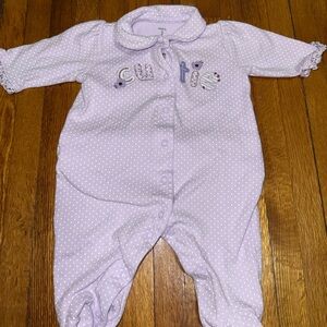Lavender Polka Dot Kids One Piece